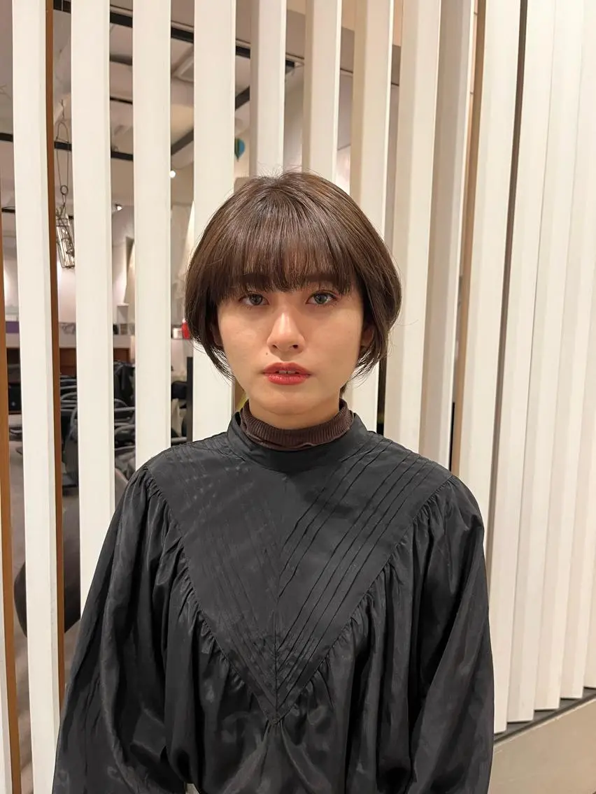 ショート カラー うる艶カラー/恵比寿 ベージュ/丸山陽平のヘアスタイル