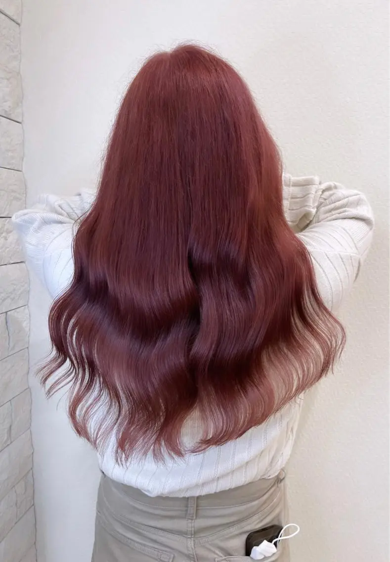 カラー ブリーチ ピンクカラー ヘアカラー トリートメント Kazu 🌠名古屋 ハイトーン/レイヤーのヘアスタイル