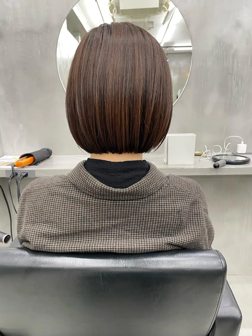 ショート ボブ カット トリートメント 👑ボブはお任せ ミヤノ👑のヘアスタイル