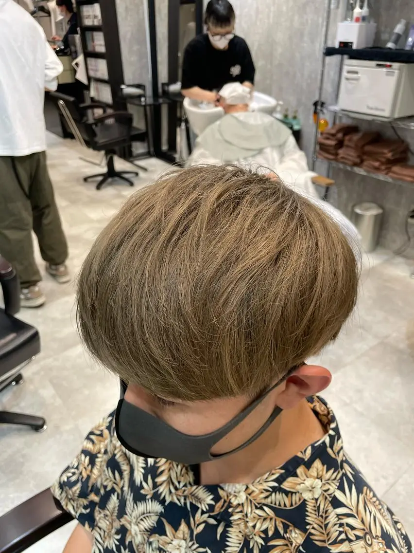 ショート カラー パーマ メンズ ベージュカラー 🔥メンズ超特化🔥 青木海斗のヘアスタイル