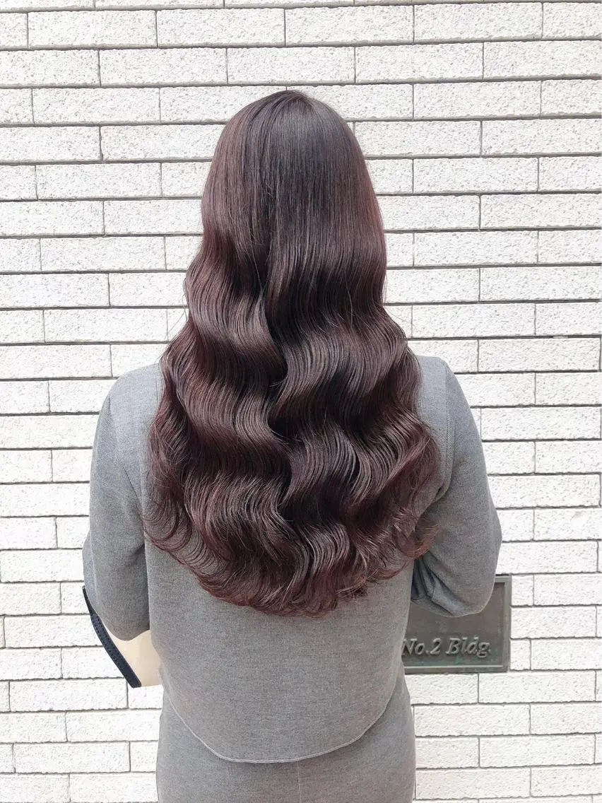 ロング カラー カット 縮毛矯正 トリートメント ‎🤍髪質改善‎🤍 レイヤーカット‎🤍のヘアスタイル
