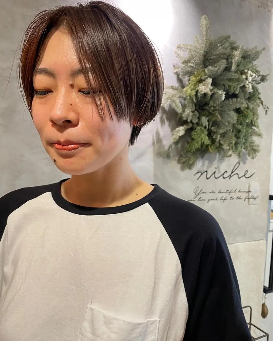 ショート ショートヘア カット ayane⭐️ボブ・ ショート・パーマのヘアスタイル