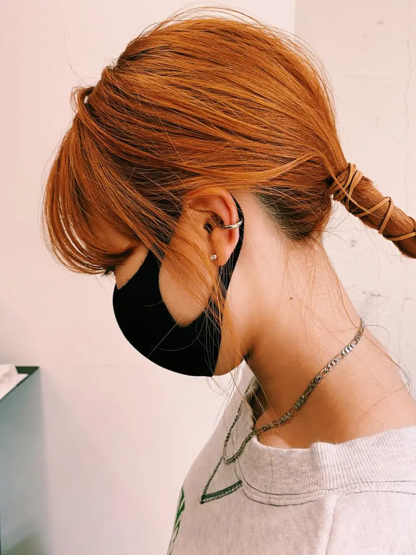 ロング カラー ヘアアレンジ 塩澤 榛奈のヘアスタイル