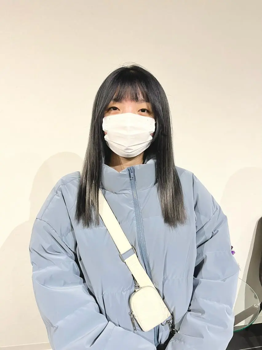 ロング カラー ブリーチ ブルーカラー ブルーグレー ケアブリーチ 透明感カラー カット ヘアカラー ショート/パーマ/ カラー/FUKOのヘアスタイル