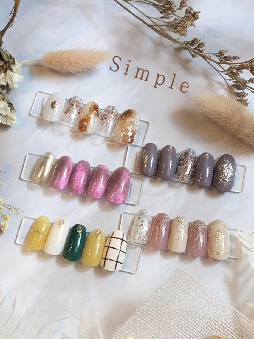 ネイル マグネットネイル ハンドネイル Nailsalon Arumのネイルデザイン
