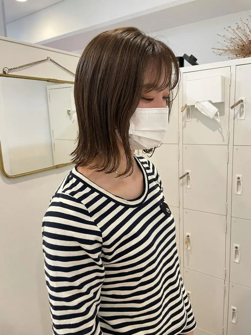 ショート 切りっぱなしボブ ボブ カット ヘアカラー トリートメント 大迫 江梨のヘアスタイル