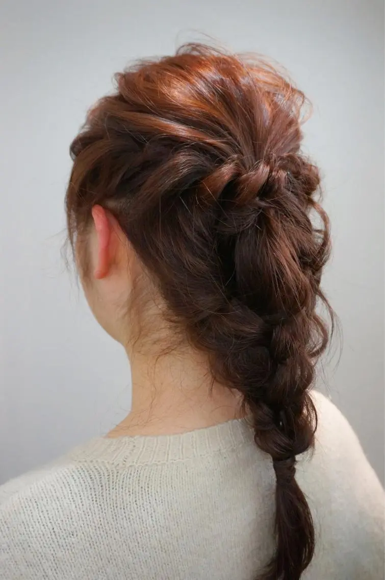 セミロング カラー パーマ 長谷川 礼子のヘアスタイル