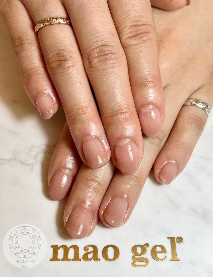 ネイル ジェルネイル オフィスネイル パラジェル シンプルネイル BLANCHE Nailのネイルデザイン