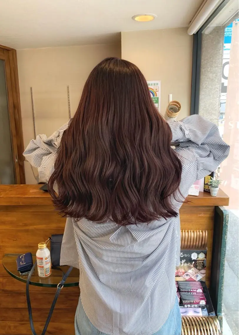 セミロング カラー ベージュカラー ピンクカラー ピンクベージュ ヘアカラー トリートメント 矢野 晃平のヘアスタイル