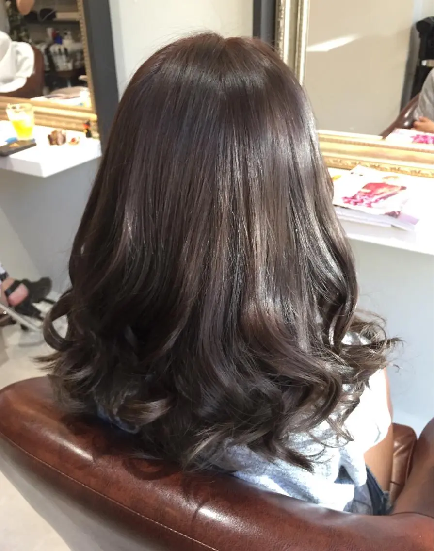 セミロング カラー アディクシーカラー シルバー 後藤 ユウキ/髪質改善🫧のヘアスタイル