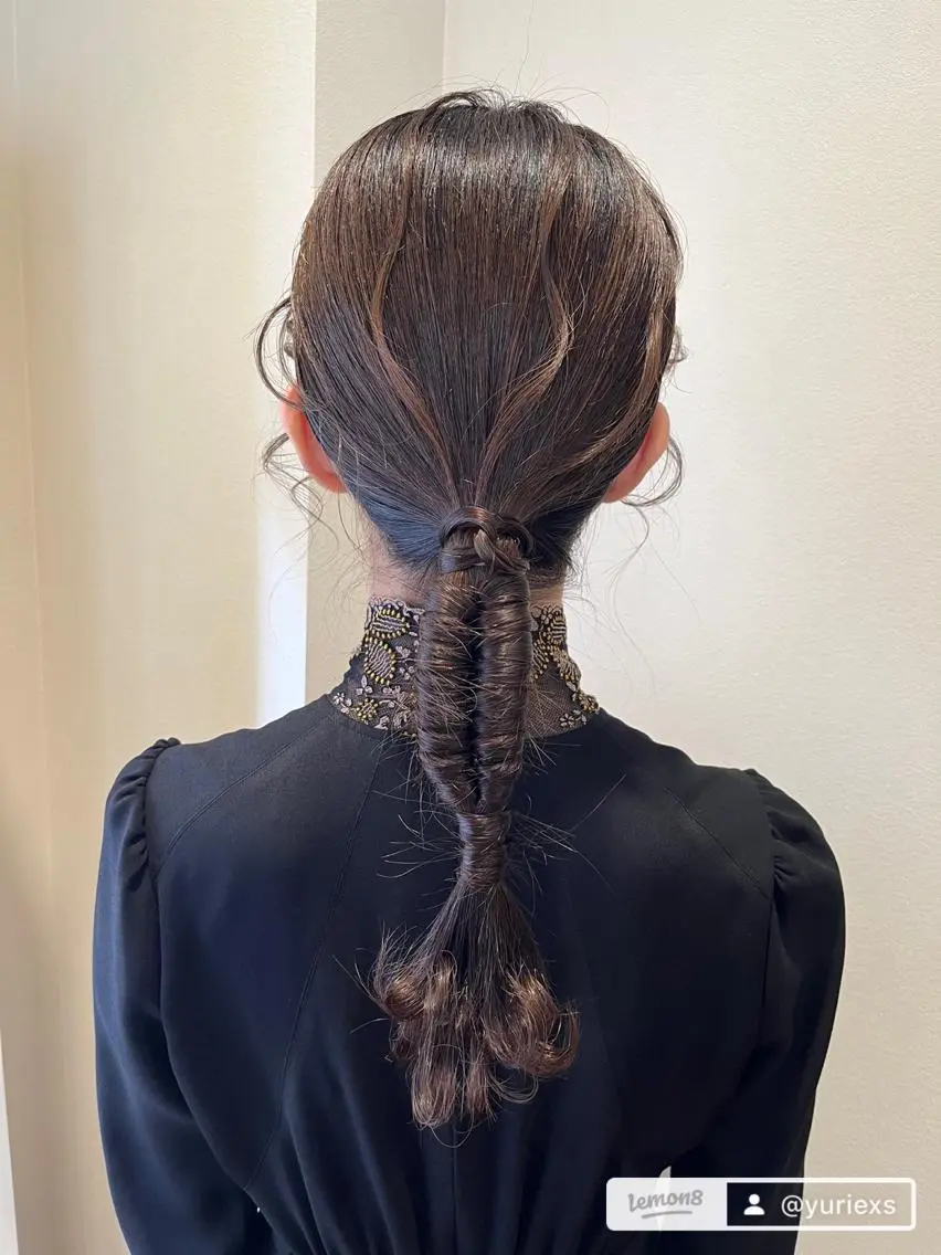 セミロング ヘアアレンジ ヘアセット サソウ ユリエ🥥のヘアスタイル