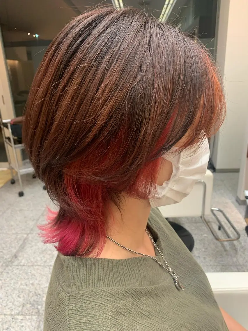 ミディアム カラー インナーカラー 🦄カラー指名No. 1 hayane🦄のヘアスタイル