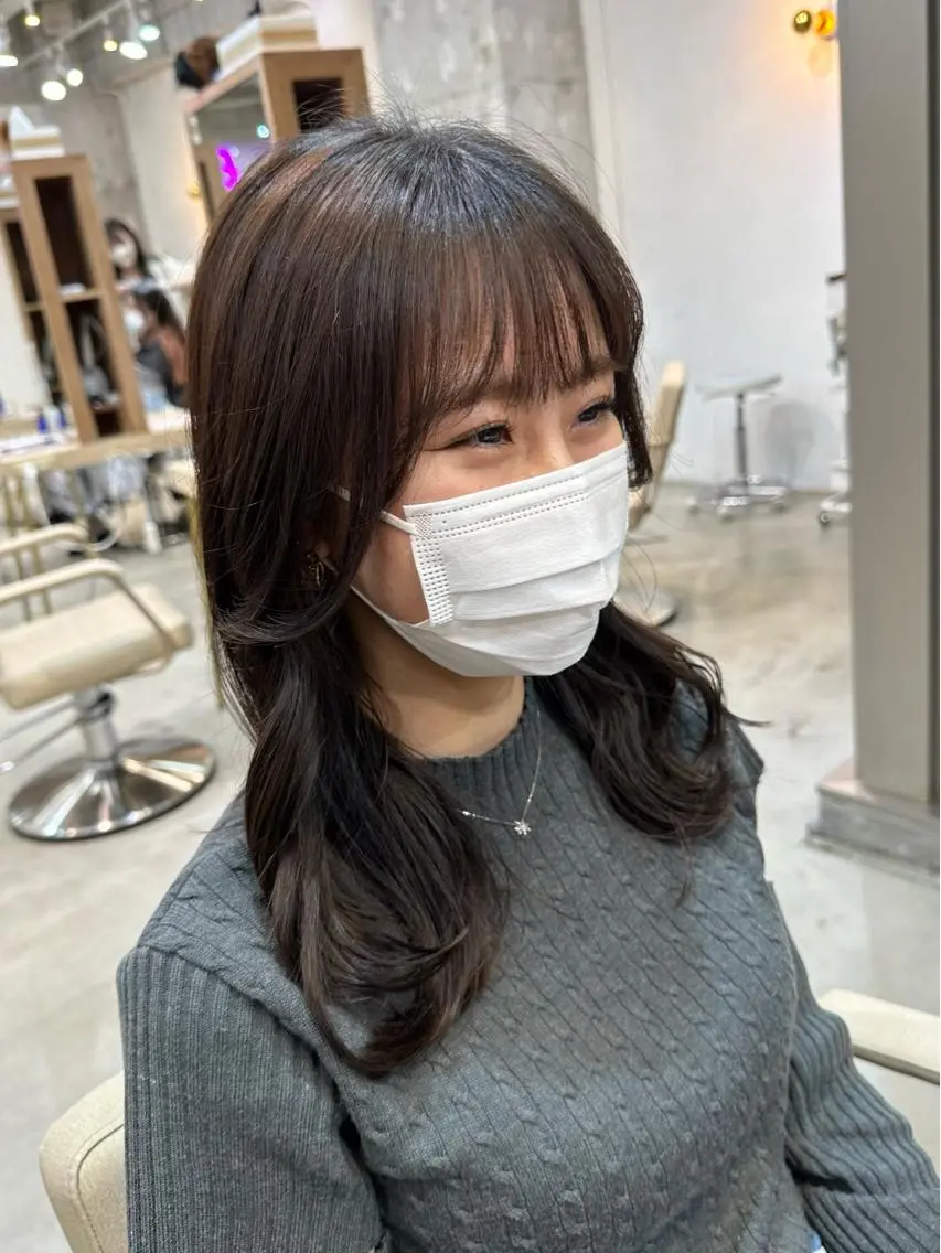 ロング カラー ハイトーンレイヤー 顔まわりSOTAのヘアスタイル