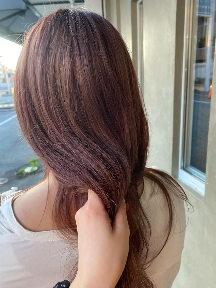 ロング カラー ベージュカラー ピンクカラー ピンクベージュ 柔らかカラー🥛 mayucoのヘアスタイル