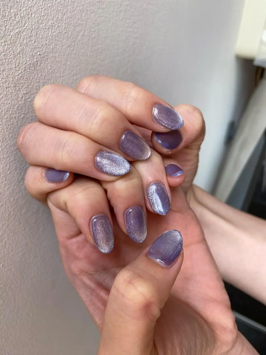 ネイル オーロラネイル マグネットネイル ニュアンスネイル オフィスネイル シンプルネイル 草加ニュアンスネイル 🌚hersのネイルデザイン