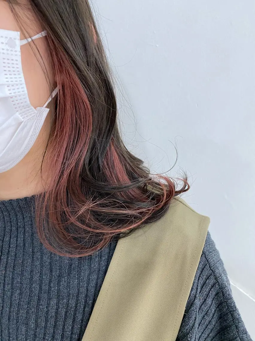 ミディアム カラー カット ヘアカラー トリートメント ツキノキ ミナのヘアスタイル