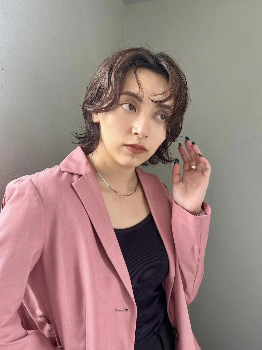 ショート カラー パーマ カット ヘアカラー パーマ トリートメント 🌼U24 ヘアデザインラボのヘアスタイル