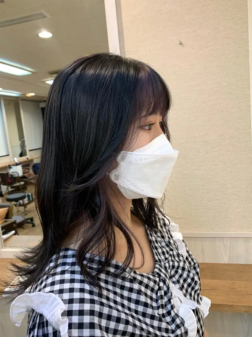 セミロング カラー ミストバング  フェイスフレーミング ヘアカラー トリートメント NUMBER 天王寺 🌼yuriのヘアスタイル