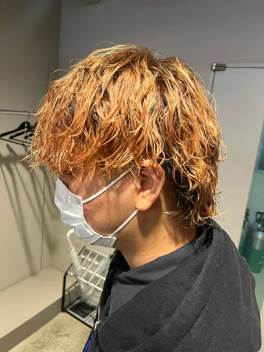 ミディアム パーマ メンズ 横浜駅メンズパーマ師 🌀岩﨑弘成🌀のヘアスタイル