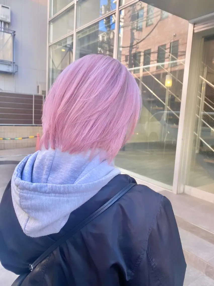 ショート カラー ボブ縮毛矯正 sand彩花のヘアスタイル