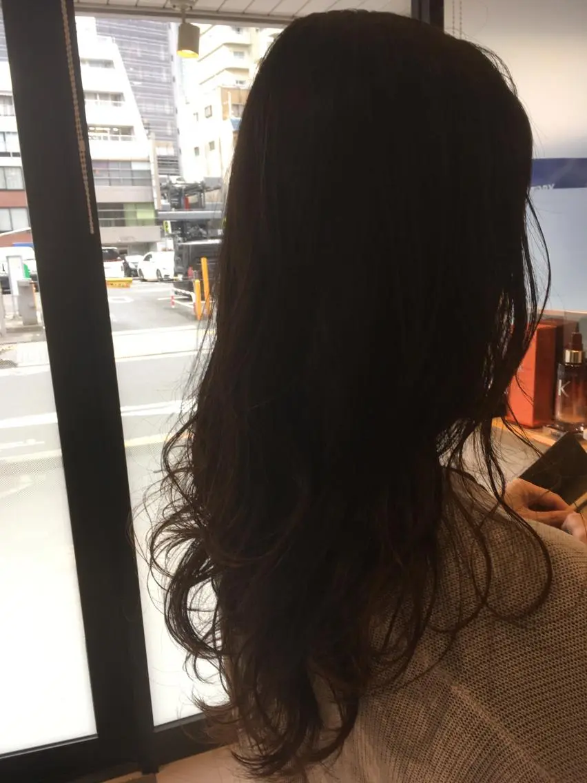 ロング パーマ 中村 幸子のヘアスタイル
