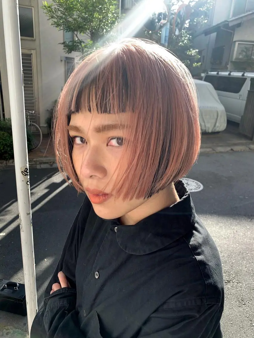 ショート ヘアカラー ハイトーンNo.1✨ パーマ✨イマイタツヤのヘアスタイル