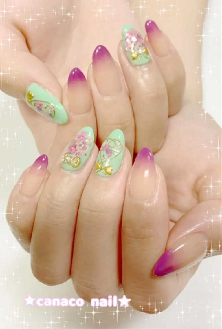 ネイル アートネイル ジェルネイル パラジェル ストーンネイル ベテランネイル cnc  nailのネイルデザイン