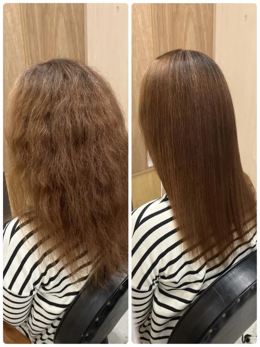 セミロング くせ毛 髪質改善 縮毛矯正 wa daのヘアスタイル