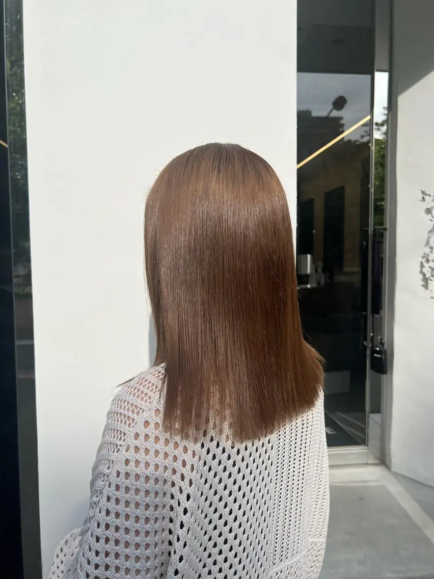 ミディアム カット ヘアカラー トリートメント よしのり genieeのヘアスタイル