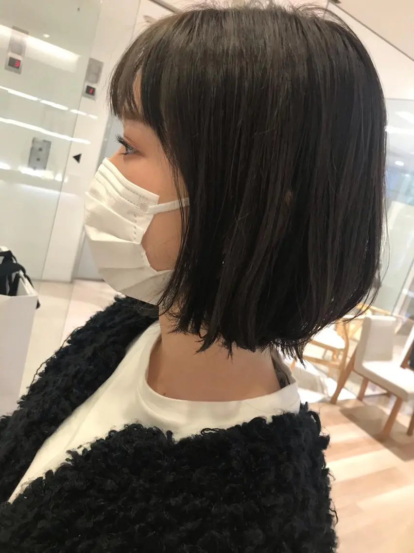 ショート カラー グレージュ 髪質改善カラー/ボブ 🌻Mutsumiのヘアスタイル