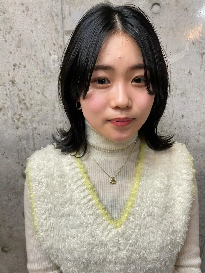 ミディアム カラー 透明感カラー カット トリートメント ヘアセット 前髪似合わせ | yukaのヘアスタイル