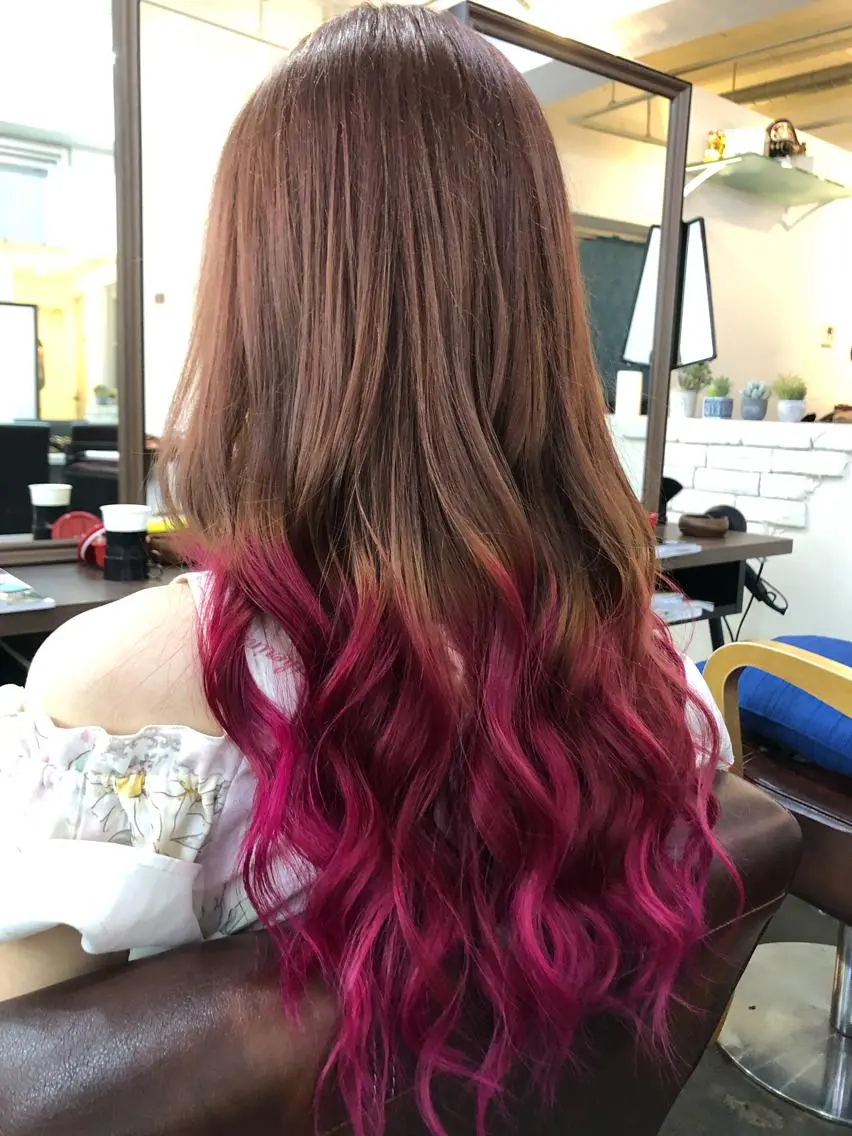 ロング ヘアカラー トリートメント 吉田 典弘のヘアスタイル