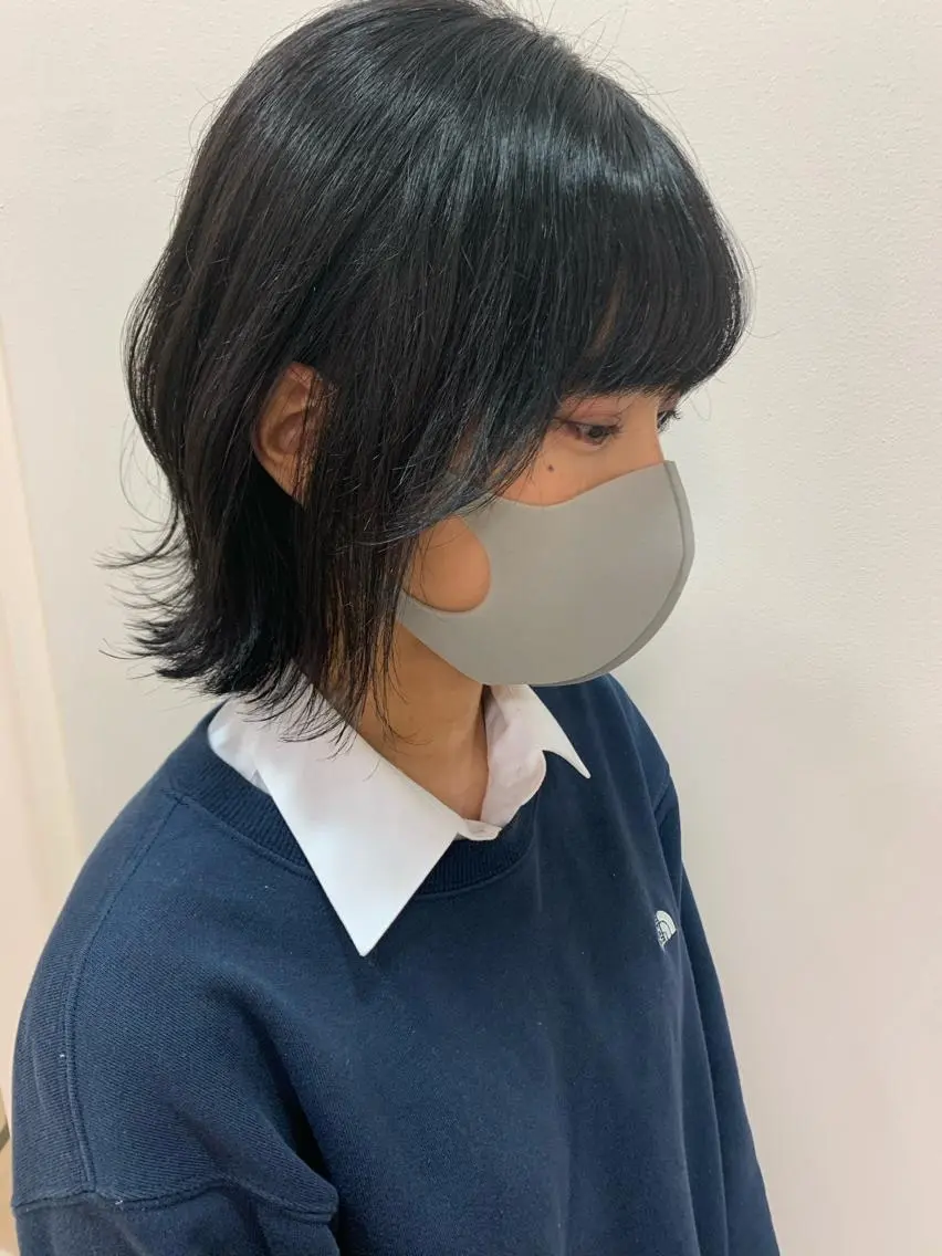 ショート カラー ヘアカラー ヘッドスパ 顔まわりカット✄ ベージュカラー🧸のヘアスタイル