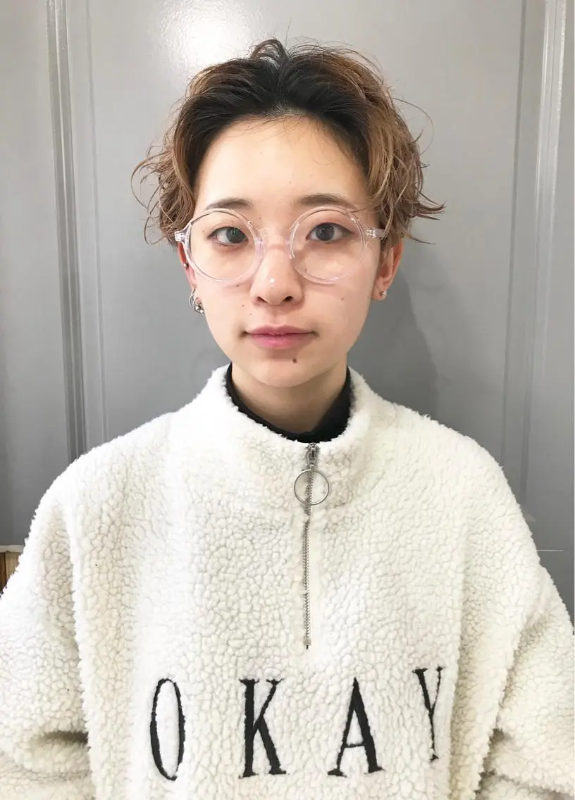 ショート パーマ ショートヘア カット パーマ suvvy hairsalonのヘアスタイル