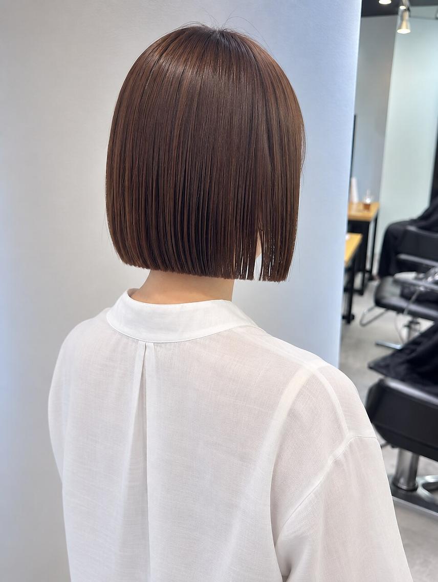 ミディアム カラー ボブレイヤー ボブ 髪質改善 レイヤーカット トップスタイリスト ✨KIRIKA中野✨のヘアスタイル