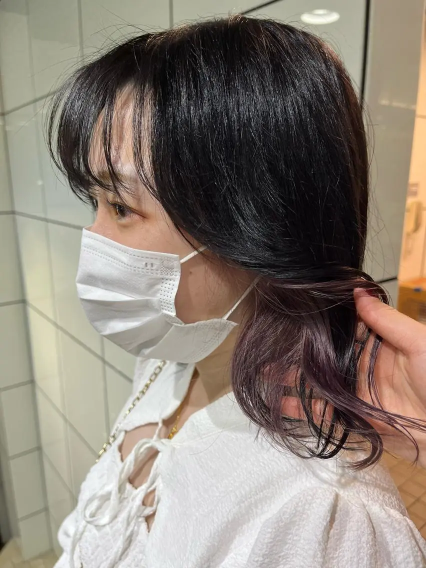カラー ヘアアレンジ ブリーチ ケアブリーチ ダブルカラー イヤリングカラー イルミナカラー カットパーマ 🌀あさみのヘアスタイル
