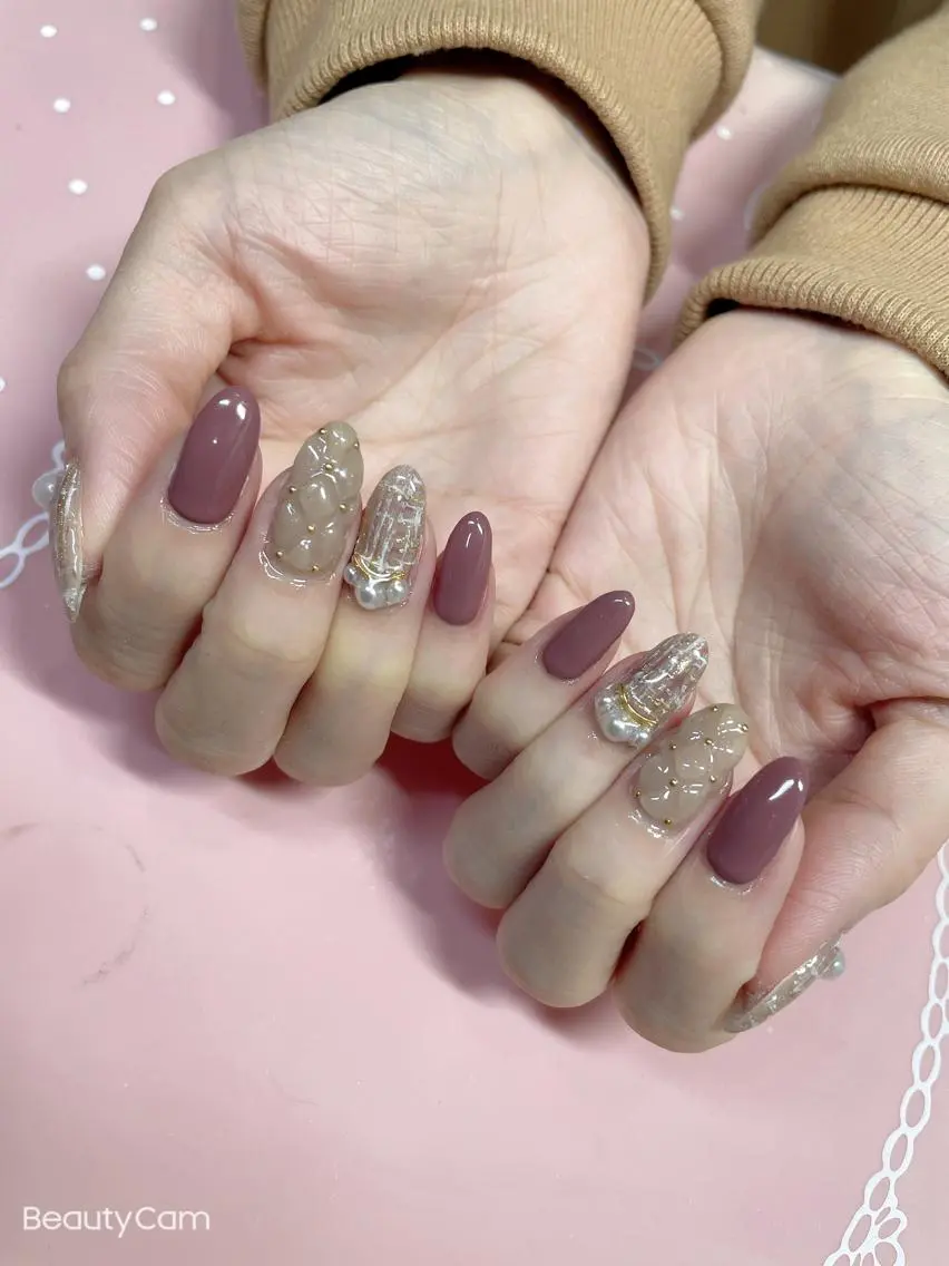 ミディアム ネイル アートネイル 《LB》ラブリエ Nail&eyeのマツエク・マツパデザイン