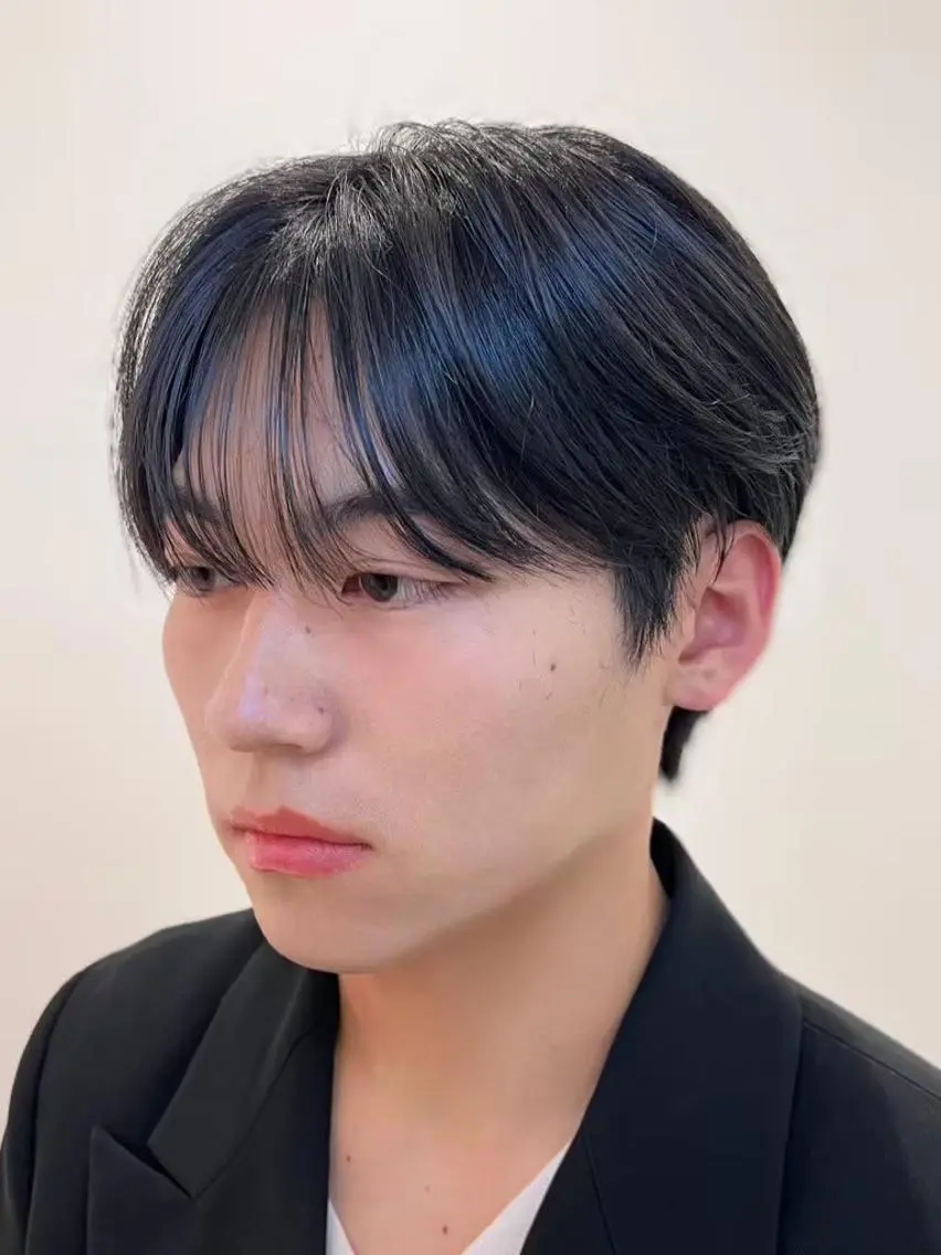 メンズ センターパート メンズ韓国風 マッシュ カット FOCUSJAPAN MENS SALONのヘアスタイル