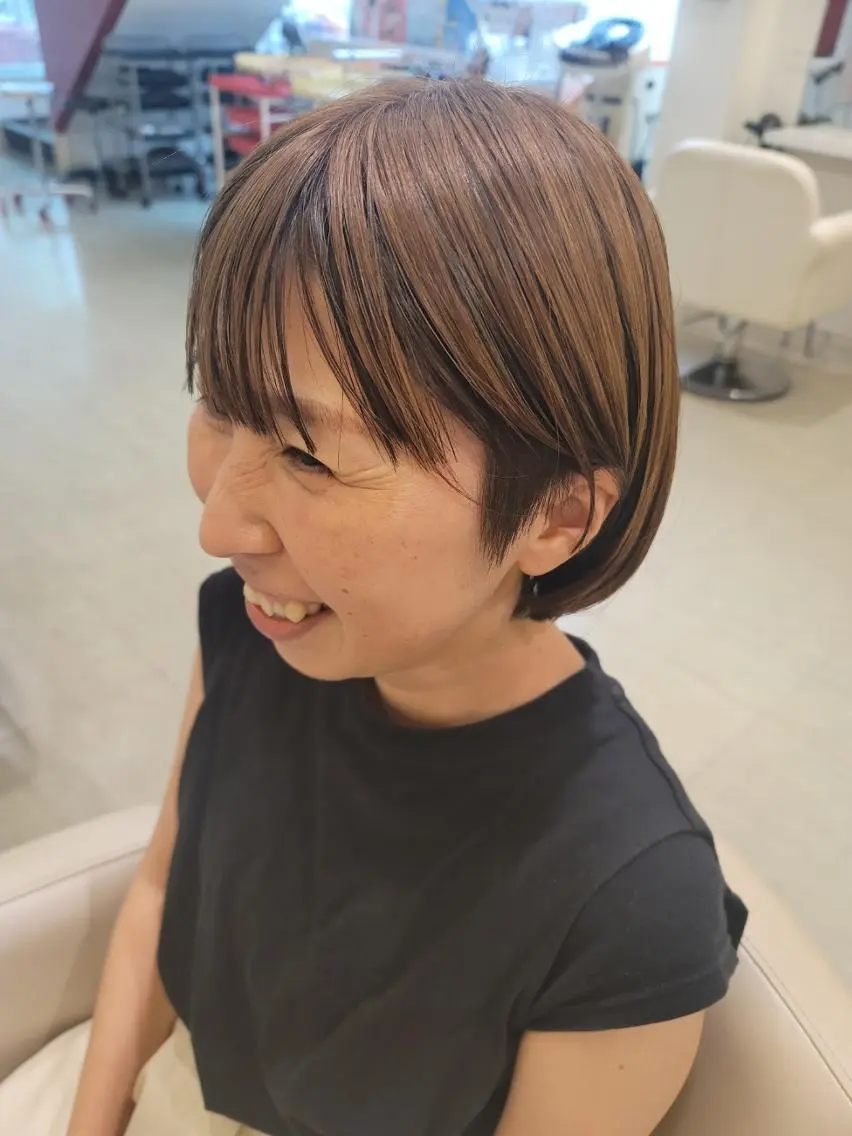 ショート ボブ ショートヘア カット ヘアカラー 鈴木 翠のヘアスタイル