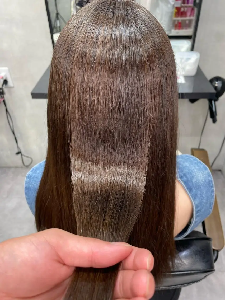 ロング 縮毛矯正 トリートメント 👑最高級エクステ 👑新宿/タイセイのヘアスタイル