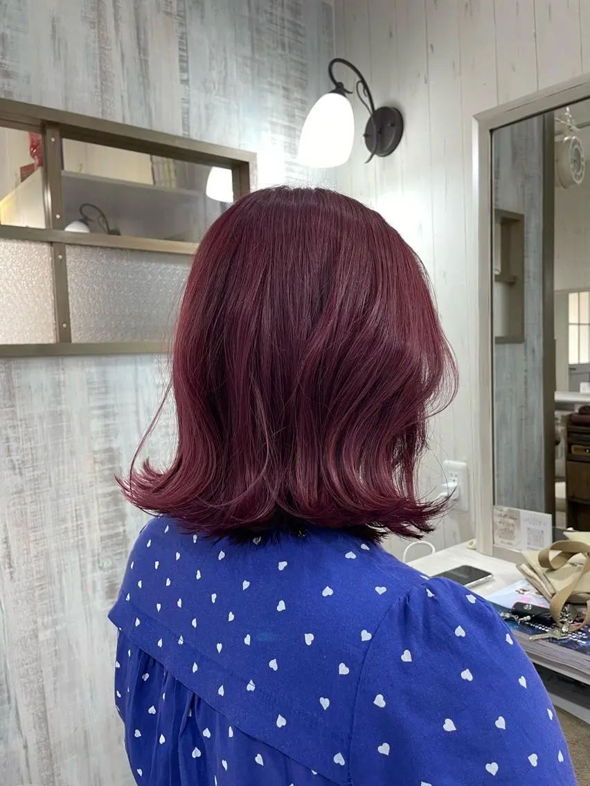 ミディアム ネモトメイナ🌿 今月末で退職しますのヘアスタイル