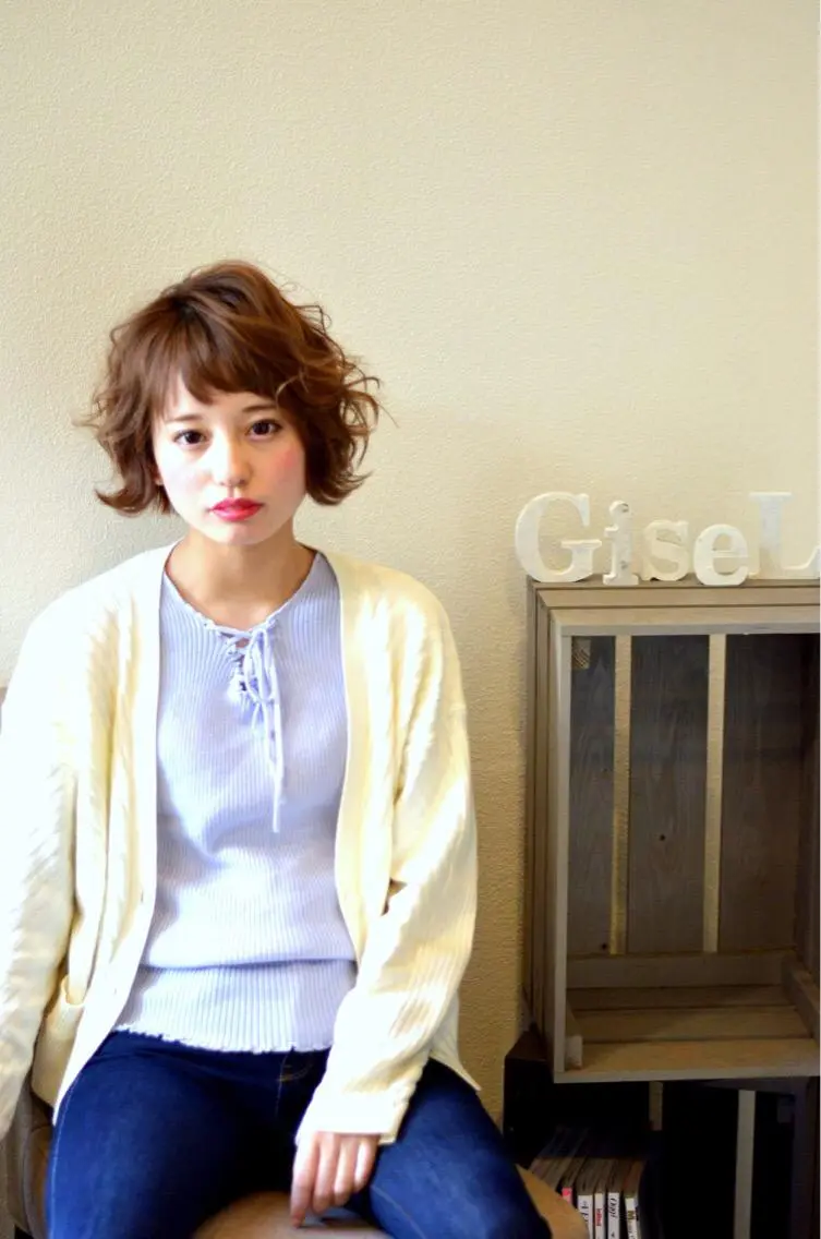 ショート ヘアアレンジ ショートヘア GiseL天神カラー 髪質改善/ブリーチのヘアスタイル
