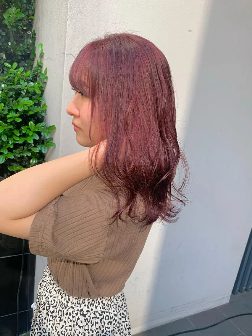 ミディアム カラー カット ヘアカラー トリートメント 矢野 晃平のヘアスタイル
