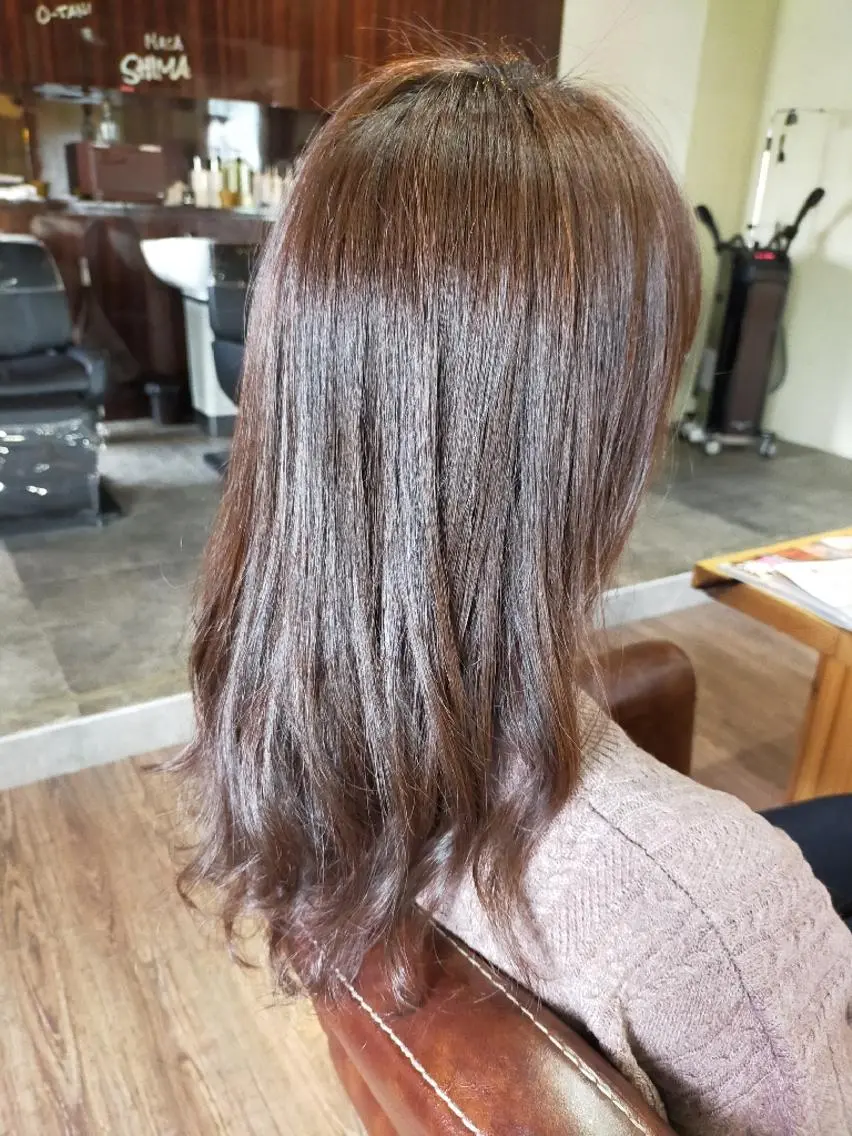 ロング カラー パーマ カット パーマ ルーキス やまざきのヘアスタイル