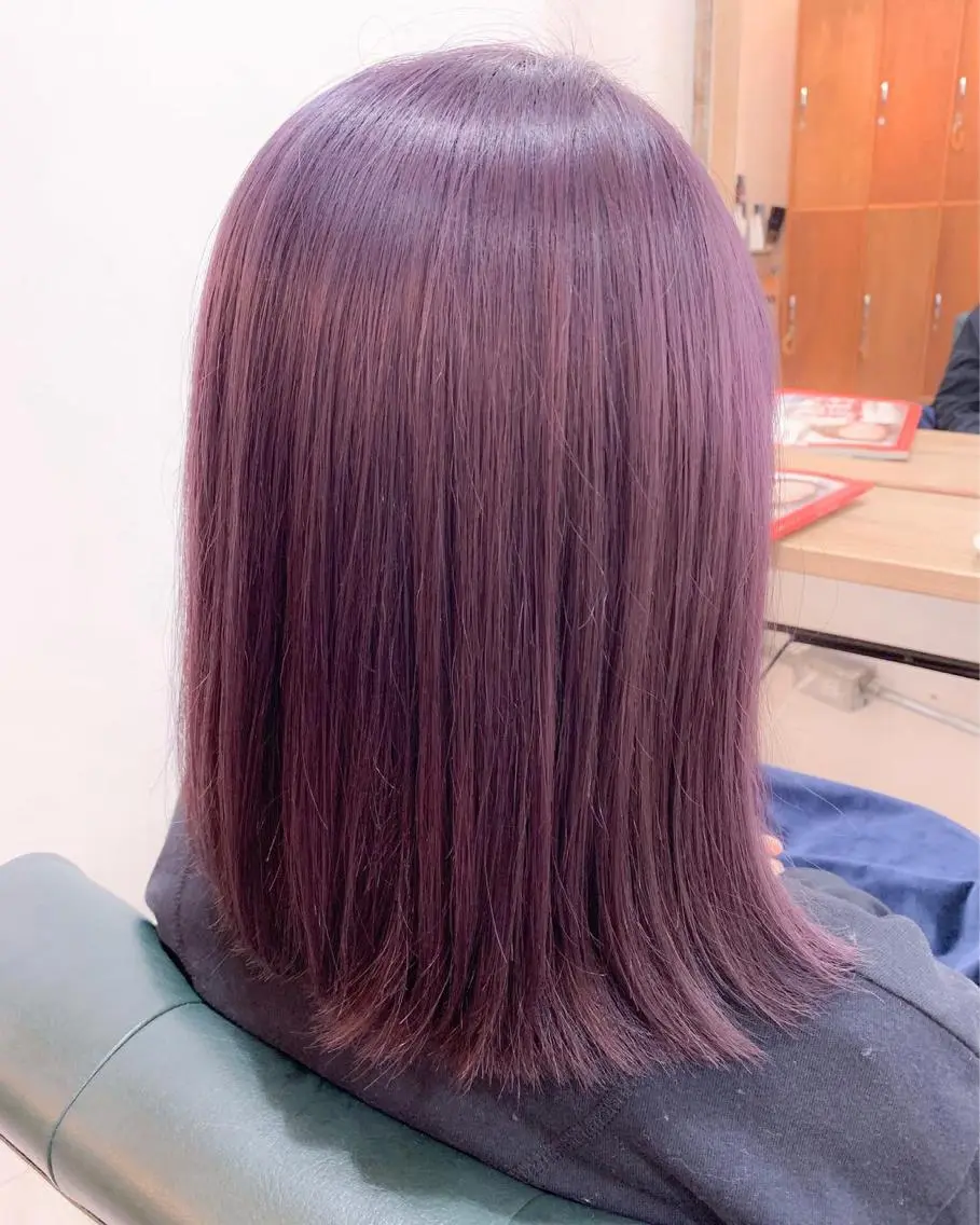 ミディアム カラー ブリーチ 透明感カラー ヘアカラー エクステ BOX mico.のヘアスタイル