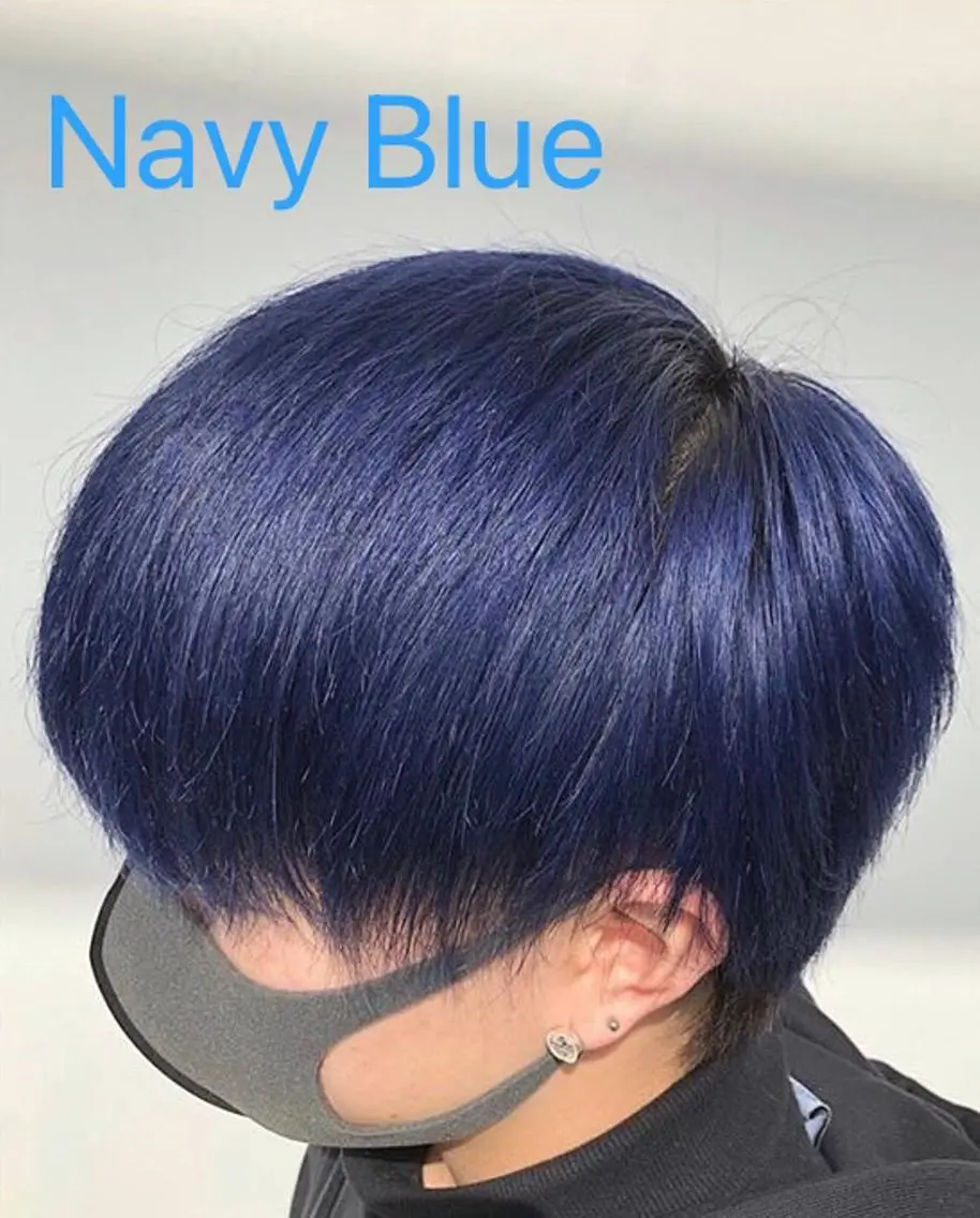 ショート カラー メンズ ブルーカラー ネイビーカラー グレージュ達人/赤み 消し/ブリーチ/岩崎のヘアスタイル