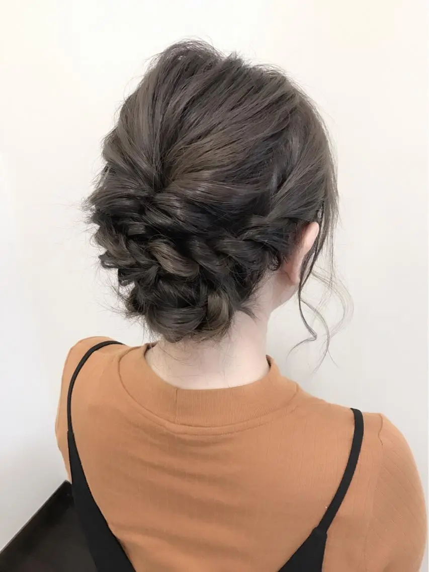 セミロング ヘアアレンジ 浴衣 沢田 瞳のヘアスタイル
