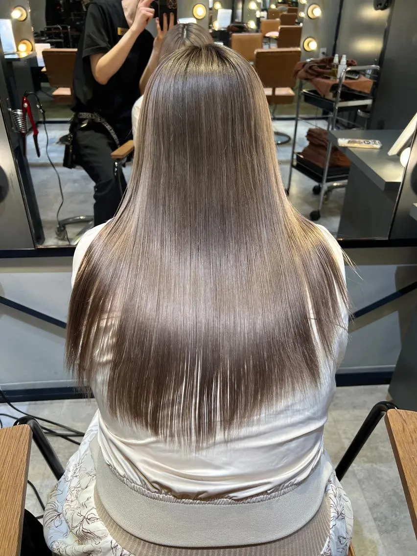 ロング カラー 髪質改善ストレート Kantaのヘアスタイル