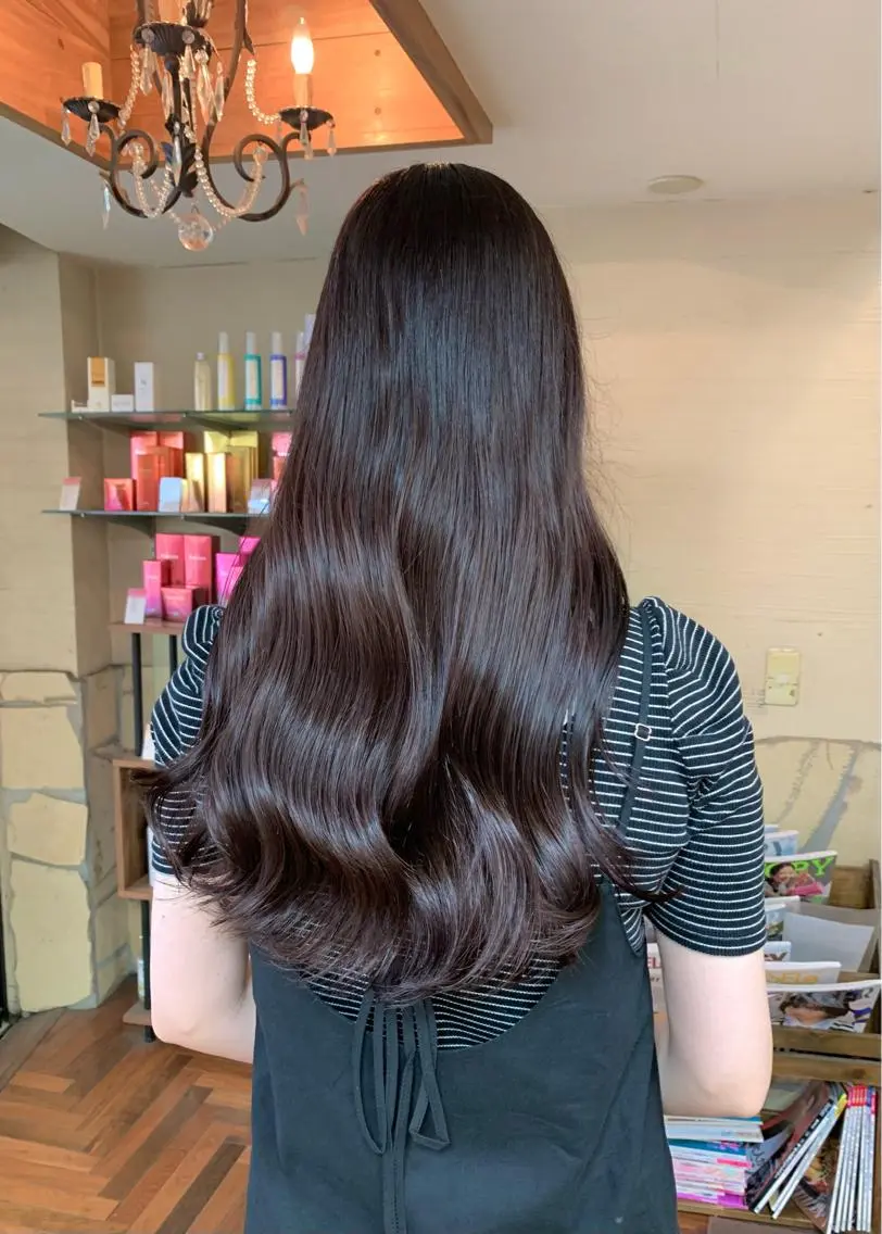 ロング カラー ブラウンカラー ラベンダーカラー カット ヘアカラー トリートメント 矢野 晃平のヘアスタイル