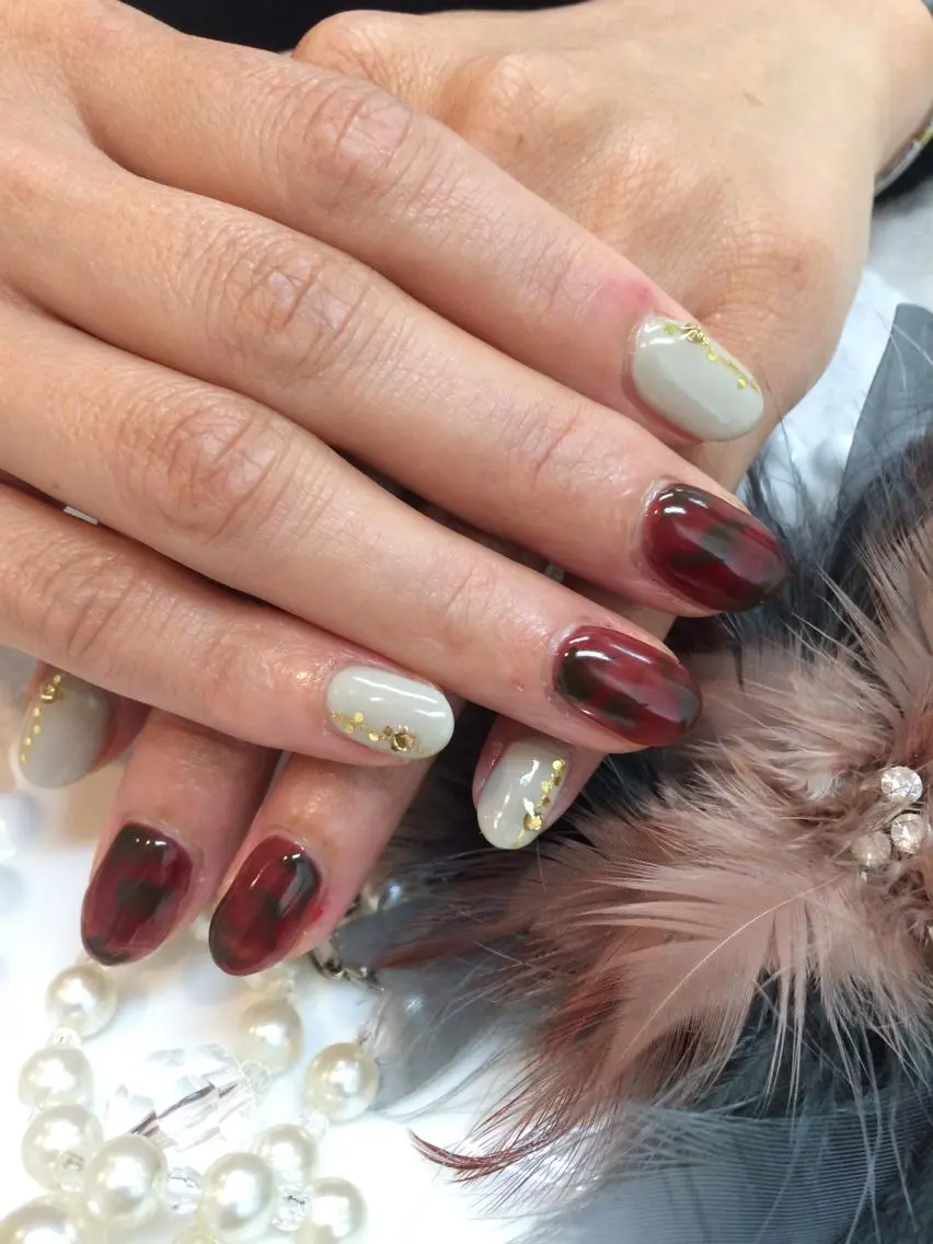 ネイル べっ甲ネイル mie_ nailのネイルデザイン